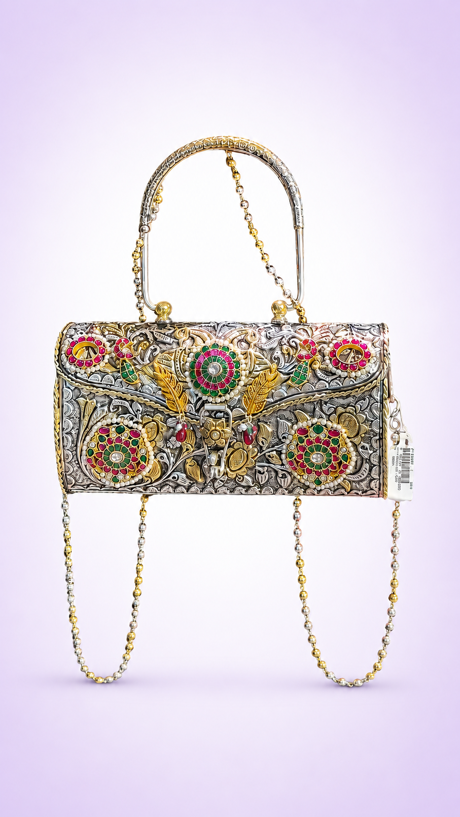 Silver Heritage Clutch Bag