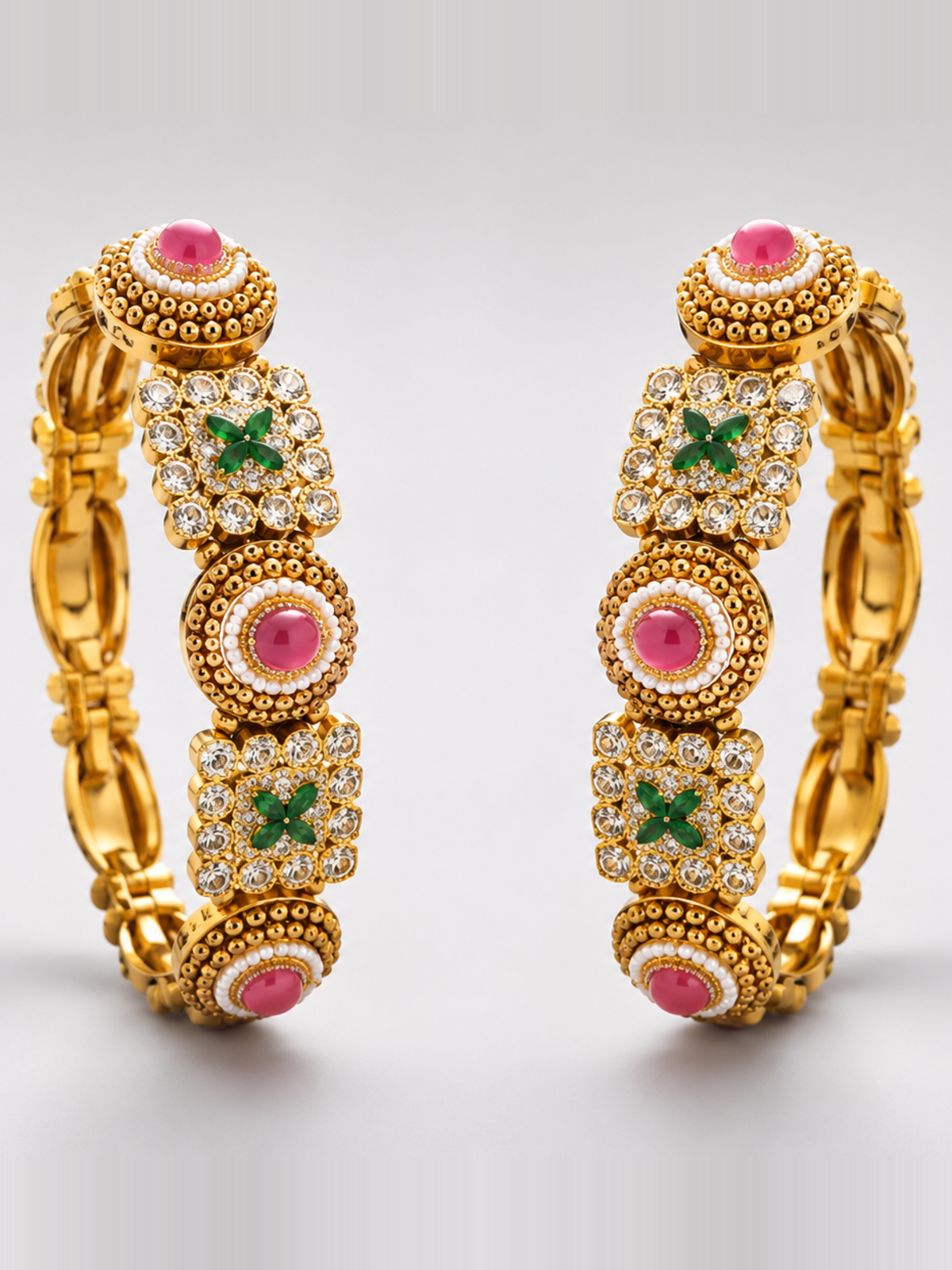 Versatile Antique Gold Bangle Set