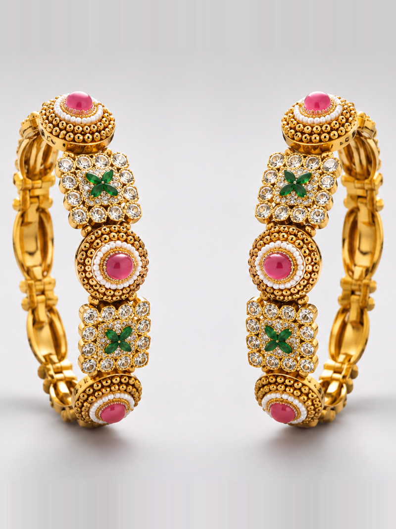Versatile Antique Gold Bangle Set