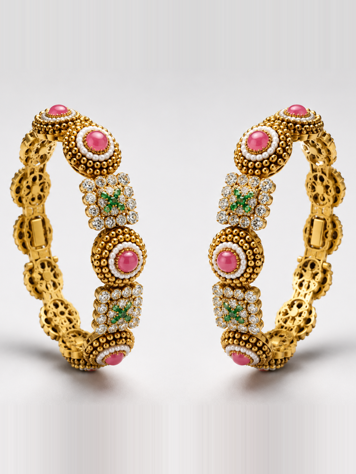 Classic Antique Gold Bangle Set