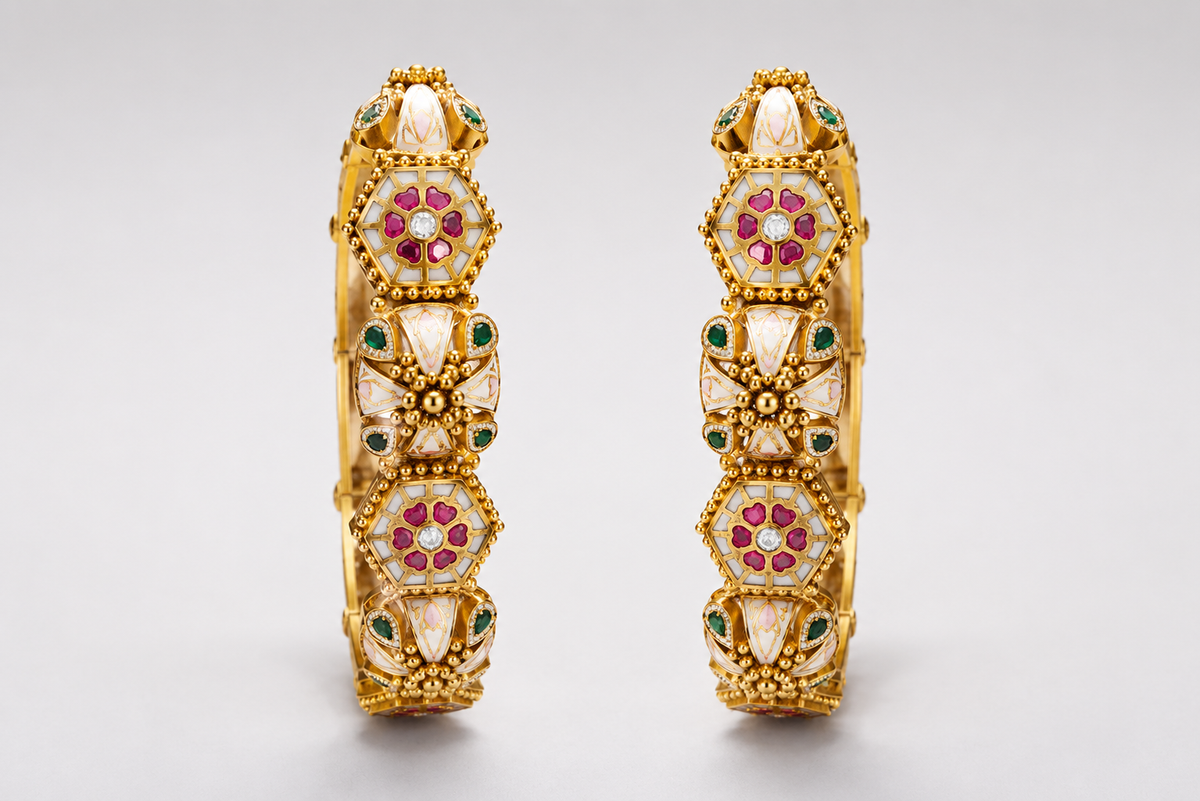 Graceful Moments Gold Bangle Set