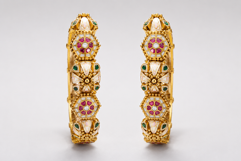 Graceful Moments Gold Bangle Set