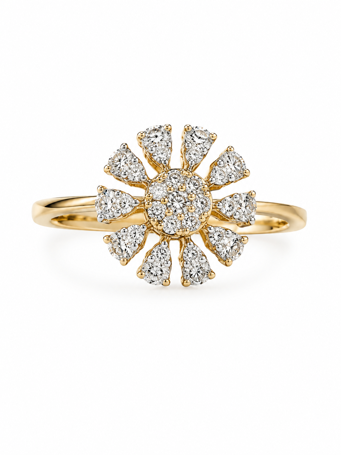 Floral wave ring