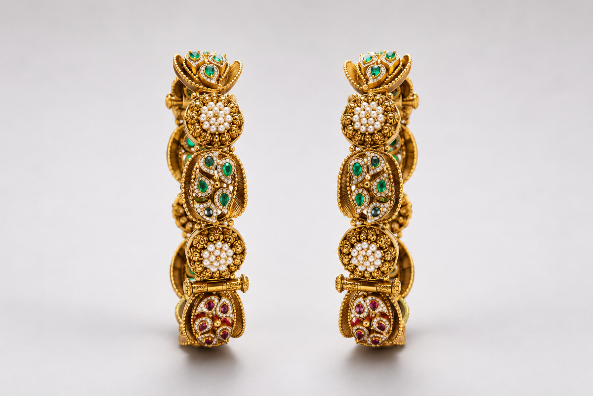 Fine Artistry Gold Bangle Set