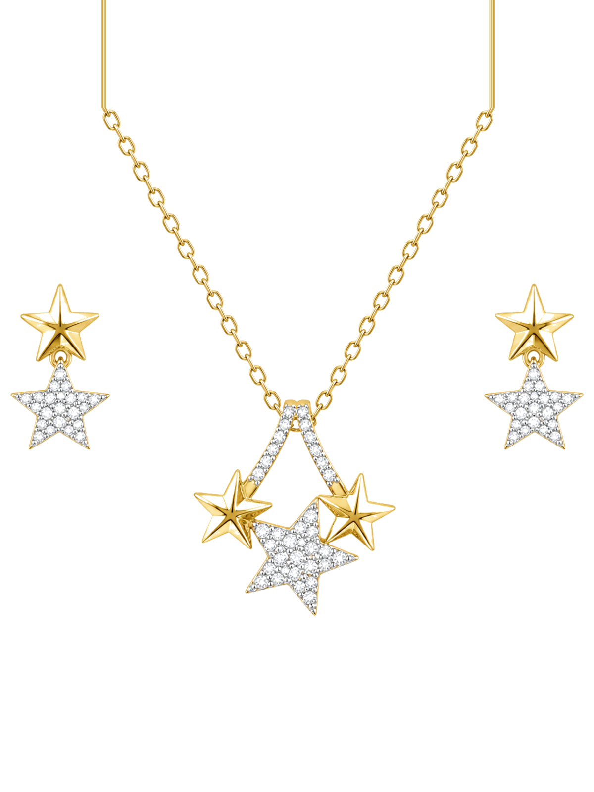 Classic Charm Diamond Pendant Set