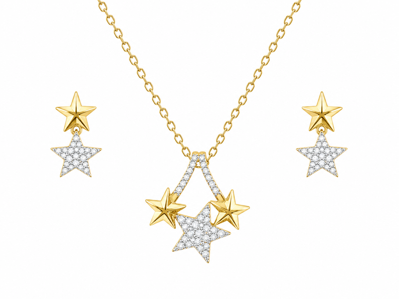 Classic Charm Diamond Pendant Set