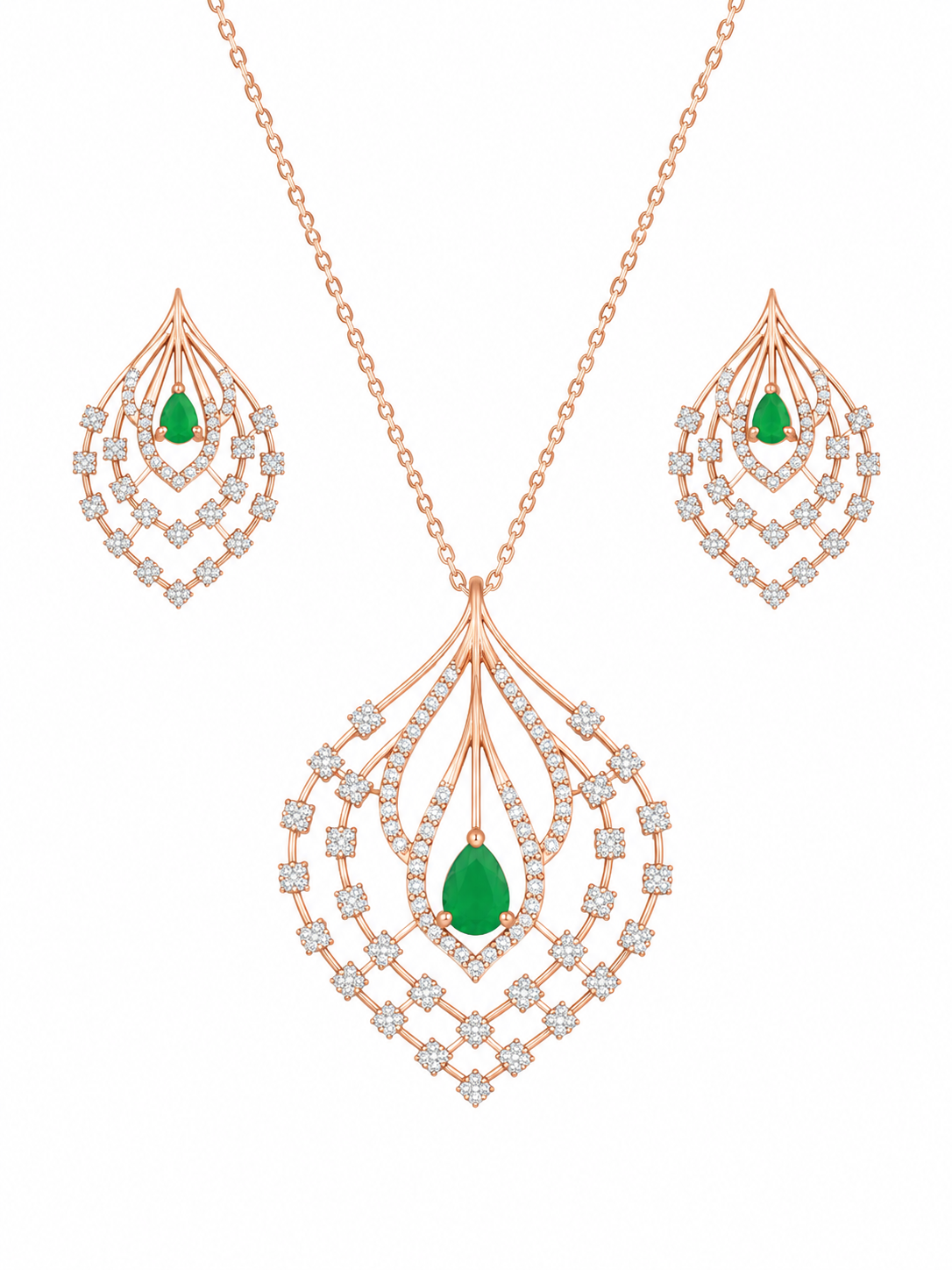 Timeless Impression Diamond Pendant Set