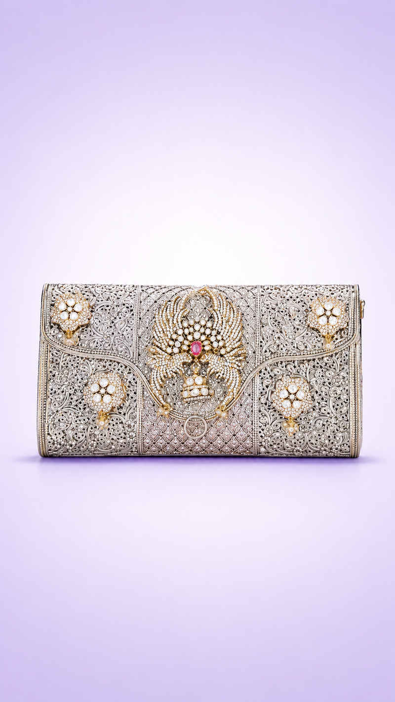 Silver Filigree Evening Bag